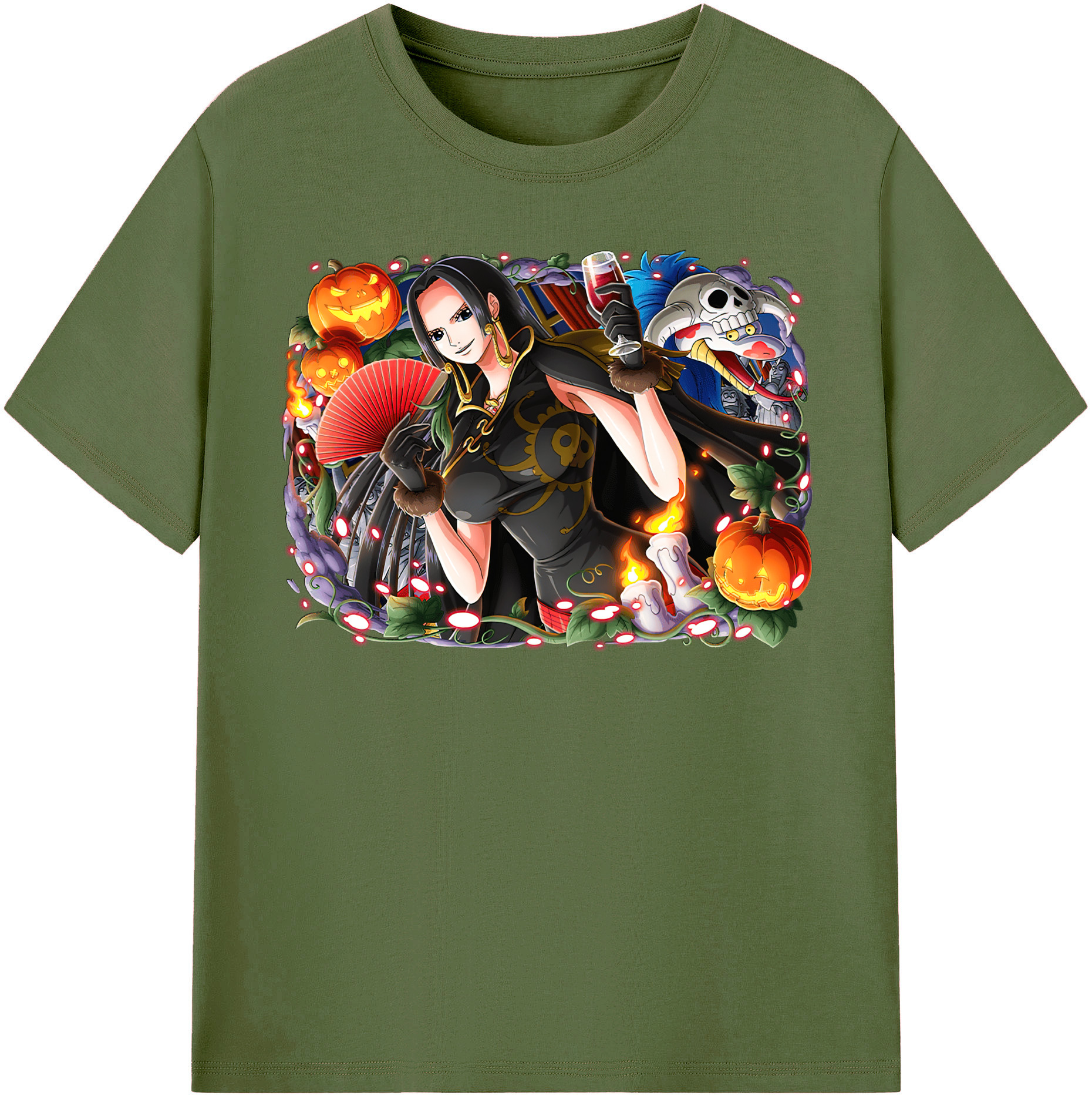 ワンピース ボア・ハンコック ONE PIECE Boa·Hancock 綿100％半袖Tシャツ（フロントプリント）
